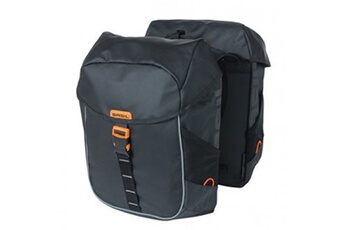 Porte bagage, sacoche, panier vélo Basil sac à vélo double Miles 34 litres PVC noir/orange