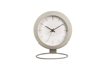réveil karlsson - horloge à poser nirvana globe - ivoire/gris clair - nirvana