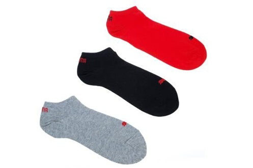 Chaussettes sportswear Puma Chaussettes Thin 3 paires Rouge Pointure 35-38  Adulte Homme