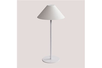 lampe à poser sklum lampe de table led sans fil nebida blanc