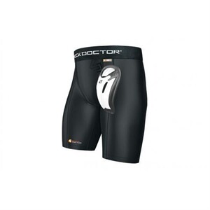 Short De Compression Shock Doctor Core Avec Coquille Bioflex - Taille Petit/coquille Grand - Neuf Sous Blister