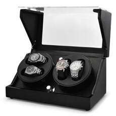 Présentoir ca2pm pour 4 montres, optique carbone