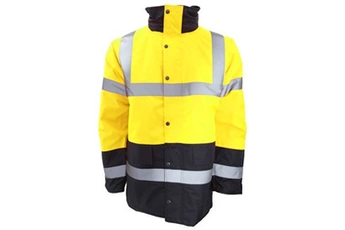 veste sportswear portwest - veste imperméable haute visibilité - homme (l) (jaune/bleu marine) - utpc2524
