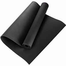 Tapis de yoga et de fitness antidérapant 4MM EVA épais durable Noir