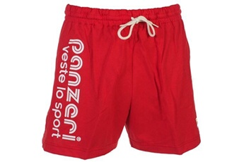 short et bermuda sportswear panzeri shorts multisports uni a rouge jersey short rouge taille : m