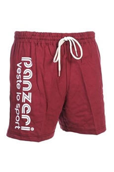 short et bermuda sportswear panzeri shorts multisports uni a grenat jersey short bordeaux taille : xl