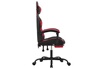 vidaXL Chaise de jeu avec repose-pied Noir et rouge Similicuir photo 2