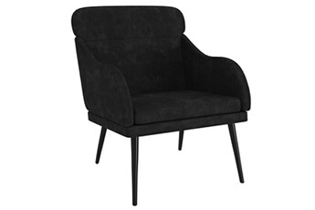 fauteuil de jardin vidaxl fauteuil noir 63x76x80 cm velours