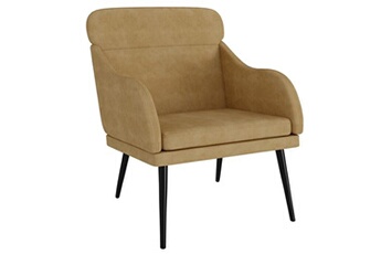 fauteuil de jardin vidaxl fauteuil marron 63x76x80 cm velours
