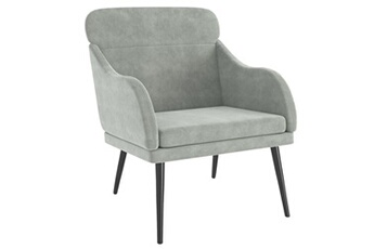 fauteuil de jardin vidaxl fauteuil gris clair 63x76x80 cm velours