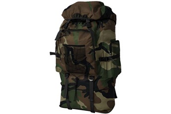 sac et housse de randonnée vidaxl sac à dos en style d'armée xxl 100 l camouflage