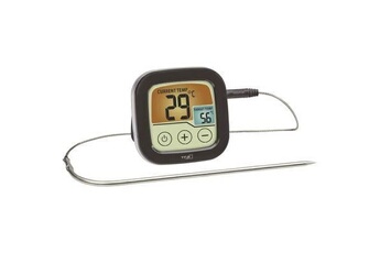 montre à quartz tfa thermomètre de barbecue mécanique dostmann 14.1509.01 surveillance de la température à coeur, avec écran tactile, capteur filaire