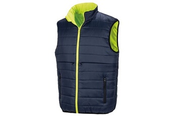 doudoune sportswear result safeguard - veste réversible sans manches - homme (xl) (jaune fluo / bleu marine) - utbc4036