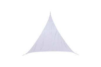 Hespéride - Voile d'ombrage triangulaire Curacao - 3 x 3 x 3 m - Blanc