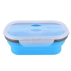 Boîte à Lunch En Silicone Personnalisable Avec Nom Gravé - 3 Compartiments (600 Ml) - Pour Bureau, Pique-nique, Voyage - Micro-ondable