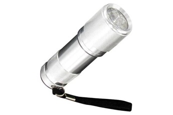 lampe torche (standard) generique mini lampe de poche argent - 9 led