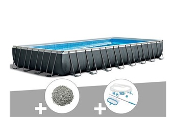Pack piscine tubulaire Ultra XTR Frame rectangulaire 9,75 x 4,88 x 1,32 m + 20 kg de zéolite + Kit d'entretien