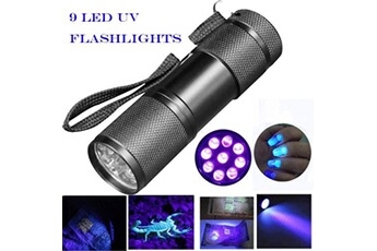 lampe torche (standard) generique blacklight détection 9 led uv ultra violet mini lampe torche lumière