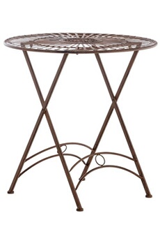 table d'extérieur tegal en fer , marron antique
