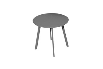 table de jardin proloisirs - table basse de jardin en acier massai 40 cm graphite