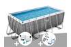 Bestway Kit piscine tubulaire rectangulaire Power Steel 4,12 x 2,01 x 1,22 m + Kit de traitement au chlore + Kit d'entretien Deluxe photo 1