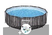Bestway Kit piscine tubulaire ronde Steel Pro Max décor bois 3,66 x 1,00 m + Kit de traitement au chlore photo 1