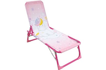 chaise de jardin fun house licorne chaise longue transat - pliable - 112 x 40 x 40 cm - pour enfant