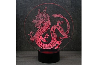 lampe à poser jnb-maker lampe illusion 3d dragon chinois