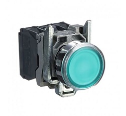 Schneider Electric Vert Bouton-Poussoir Harmony Xb4 - Lumineux - 1F + 1O - 24V - Ø22
