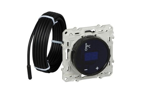 Thermostat et programmateur de température Schneider Electric Thermostat à écran tactile Odace - 10A - Noir