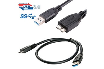 Câble électrique GENERIQUE High Speed ??Micro USB 3.0 vers USB 3.0 Câble disque dur externe HDD 0,5M