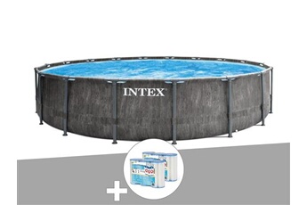 Pack piscine tubulaire Baltik ronde 4,57 x 1,22 m + 6 cartouches de filtration