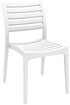 CLP Chaise De Jardin Meton Empilable Blanche - Plastique Résistant UV Et Intempéries
