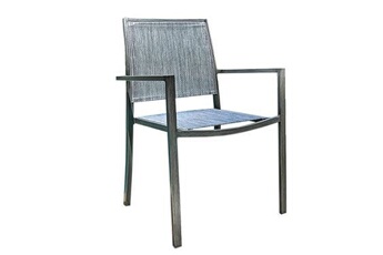 fauteuil de jardin santorin empilable en aluminium