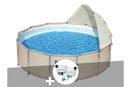 Piscine tubulaire Bestway Kit piscine tubulaire ronde Power Steel 3,96 x 1,07 m + Kit de traitement au chlore