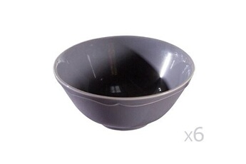 vaisselle delamaison bol en grès gris (lot de 6) montmartre