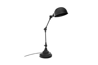 lampe de bureau pegane lampe de bureau en métal couleur noire - l. 32 x l. 15 x h. 55 cm --