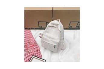 cartables scolaires generique sac d'école de grande capacité student mori canvas backpack small fresh bag - beige
