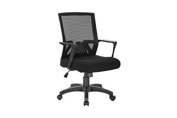 chaise de bureau avec accoudoir et fonction bascule en nylon noir 19_0000148