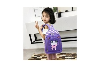 cartables scolaires generique student s & cartoon cat animal backpack sac à dos pour tout-petit - violet