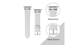 Generique Bandes En Cuir Bracelet De Remplacement Mince Pour Apple Montre 42 Mm / 44 Mm