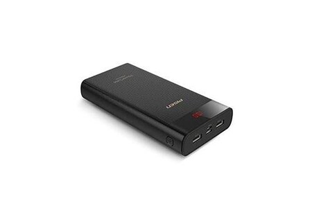 Batterie externe Pisen powercube 20 000 mah (noir) chargeur portable portable, batterie externe, sorties usb 2, vous pouvez économiser du temps, utiliser le design