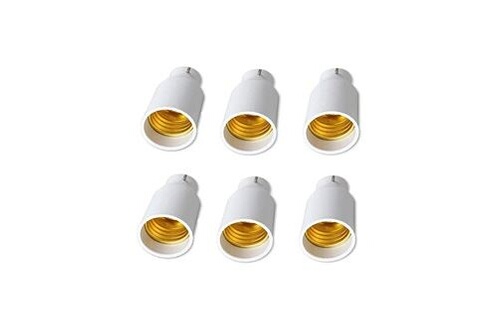 Ampoule GENERIQUE Adaptateurs d'ampoule b22 à e27 lot de 6 adaptateurs  douille base convertisseur support lampe - blanc
