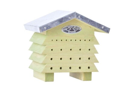 Cage pour petits animaux Esschert Design Best For Birds - Refuge à abeilles en bois et zinc