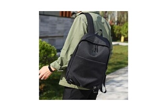 cartables scolaires generique sac à bandoulière en nylon neutre à la mode sac à dos sac de voyage pour étudiant - noir