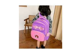 cartables scolaires generique mode pour enfants simple bow zipper backpack travel bag student school bag - violet