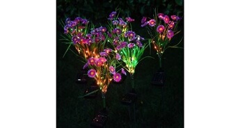 GENERIQUE - Lampe Solaire Extérieur Marguerite - Eclairage de Jardin - Lot de 2