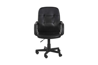 fauteuil de bureau helloshop26 chaise de bureau pivotante avec hauteur réglable siège ergonomique en simili cuir noir fauteuil de bureau pour ordinateur gamer 01_0000082