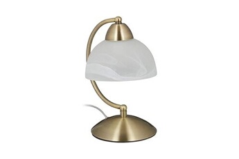 lampe de table vintage verre opale laiton 40 watts 13_0001463