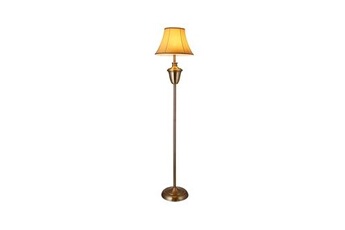 lampadaire lampe à pied lampe torchère cuivre poli beige hauteur : env. 157 cm diamètre de l'abat-jour : 35 cm beige brun blanc 03_0002441